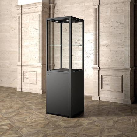 600mm wide freestanding museum glass display - MU/60FM