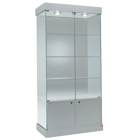 730mm wide freestanding glass display case - 121/CS