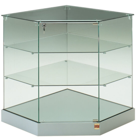 730mm wide glass corner display counter 92/AG