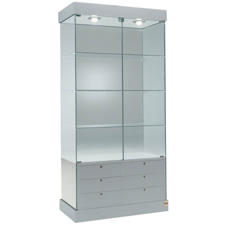 930mm wide freestanding glass display case - 101/BS
