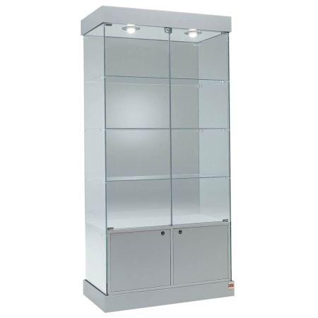 930mm wide freestanding glass display case - 121/BS