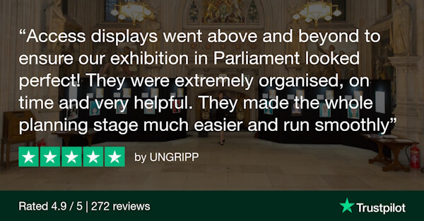 trustpilot review display board hire