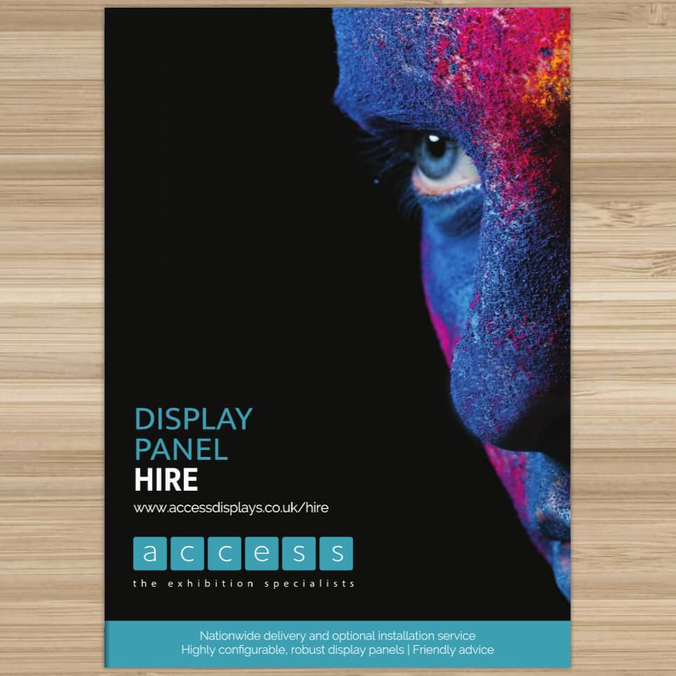 Display panel hire leaflet