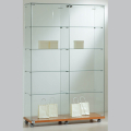 1170mm wide glass freestanding display case - laminato light - 12/18 - cherry wood