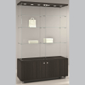 1170mm wide glass freestanding display case - laminato light - 12/18LM - wenge