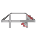 850mm (w) x 2000mm (h) x 60mm (d) LED Lightbox - Boss Light hardware 9