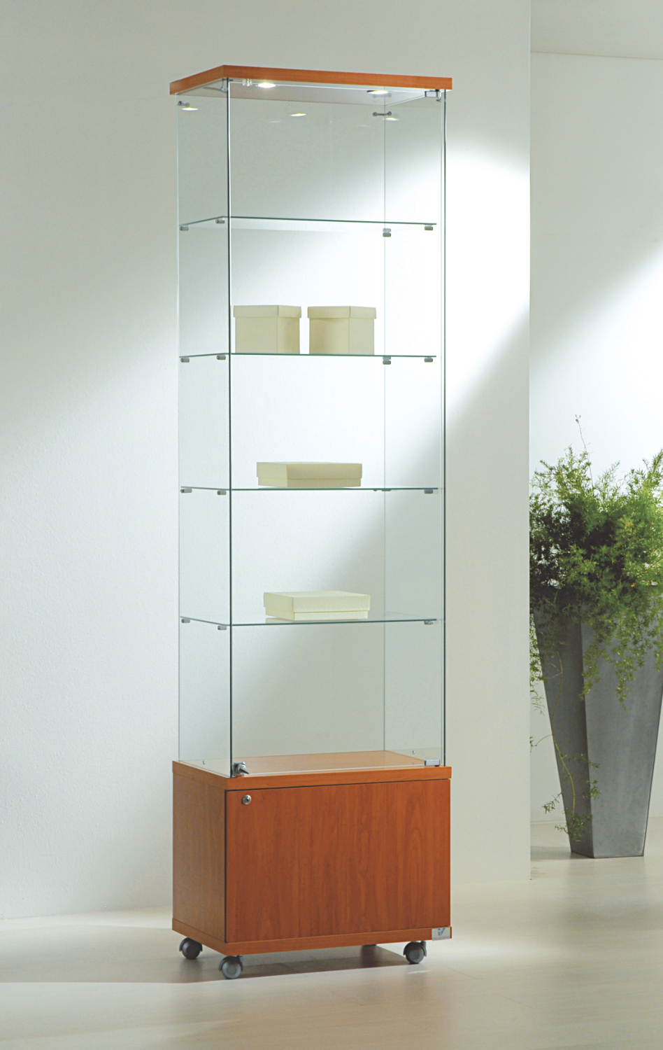 Freestanding Display Cabinet 600mm (w) ? Laminato Light ? 6/22M ...