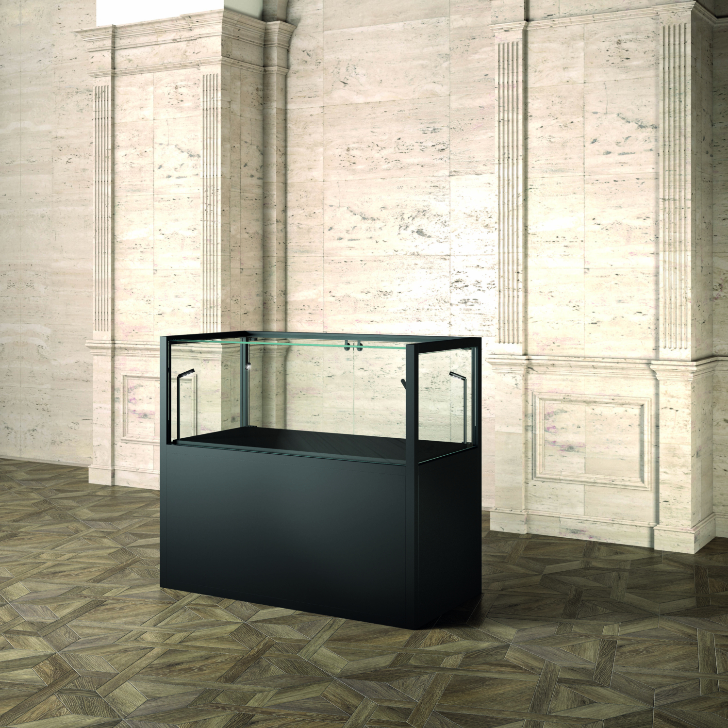 Museum Glass Counter Display Case 1200mm (w) - MU/120FTM - Access Displays