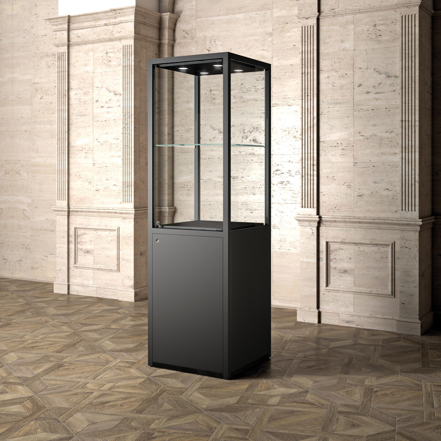 Freestanding Museum Glass Display Case 600mm (w) - MU/60FM - Access ...