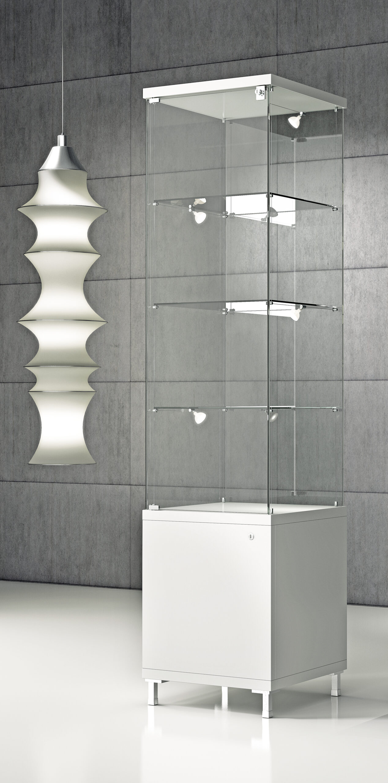 Freestanding Display Cabinet 450mm (w) - Quadratum - Q/45M - Access ...
