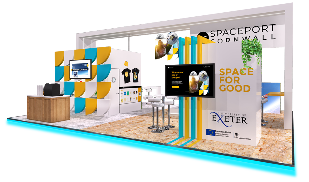 access_spaceportfia Expo stand with breakout areas and seating