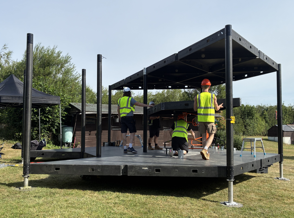 Building structure of large outdoor event venue