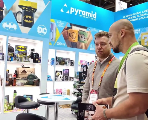 Pyramid International exhibition stand at Brand Licensing Europe